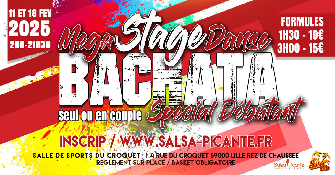 STAGE BACHATA DEBUTANT LILLE  SAISON 2024-2025