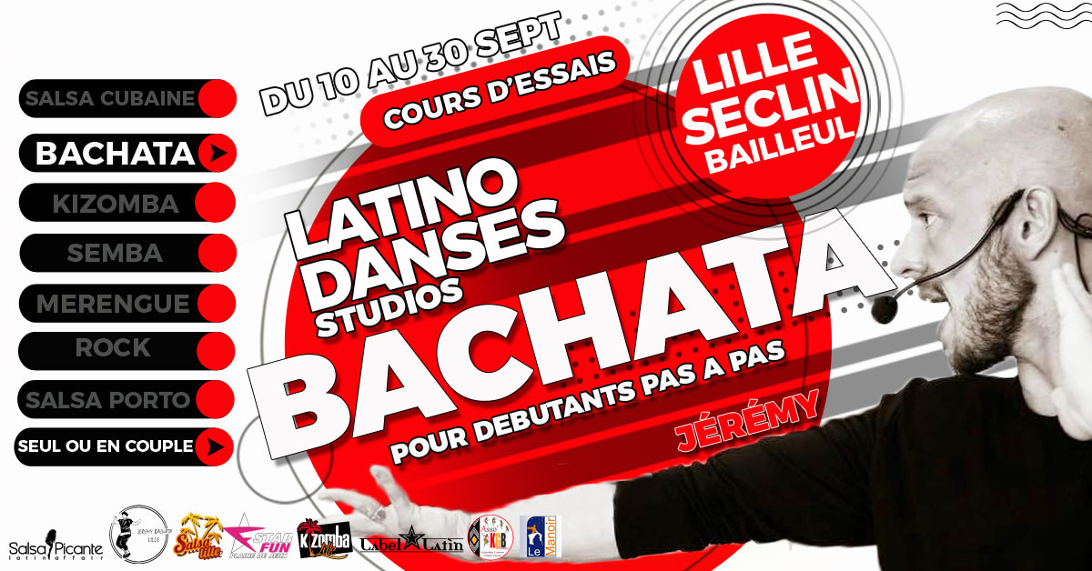 COURS BACHATA A LILLE/BAILLEUL/SECLIN SAISON 2024-2025